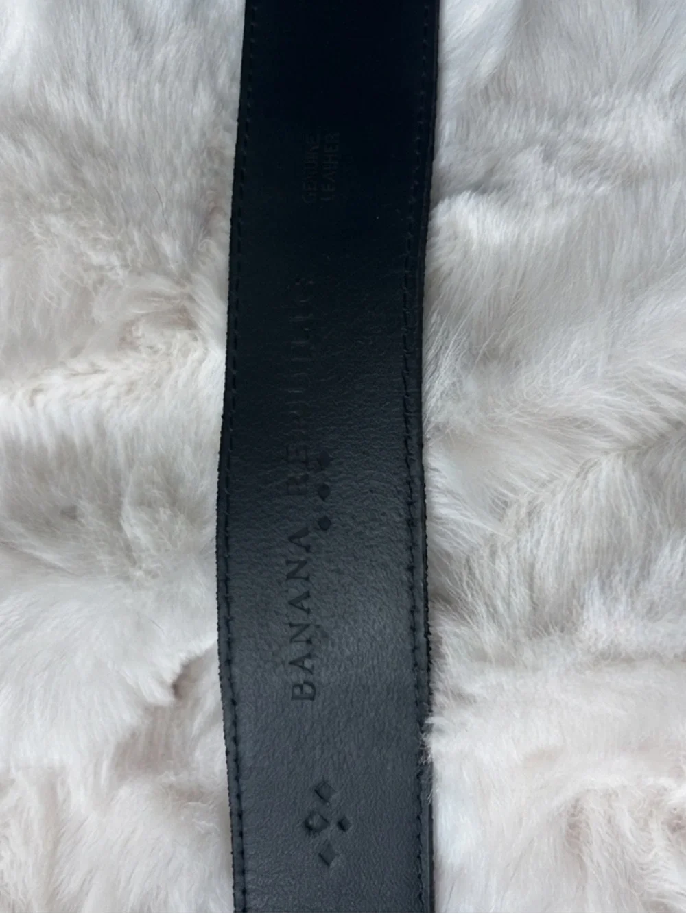 Banana Republic Black Sued Grommet Belt with Silver Round Buckle Size Small